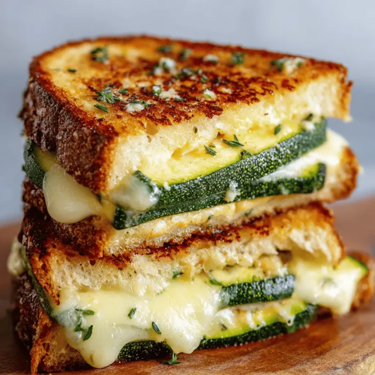 Garlic Butter Zucchini Grilled Cheese