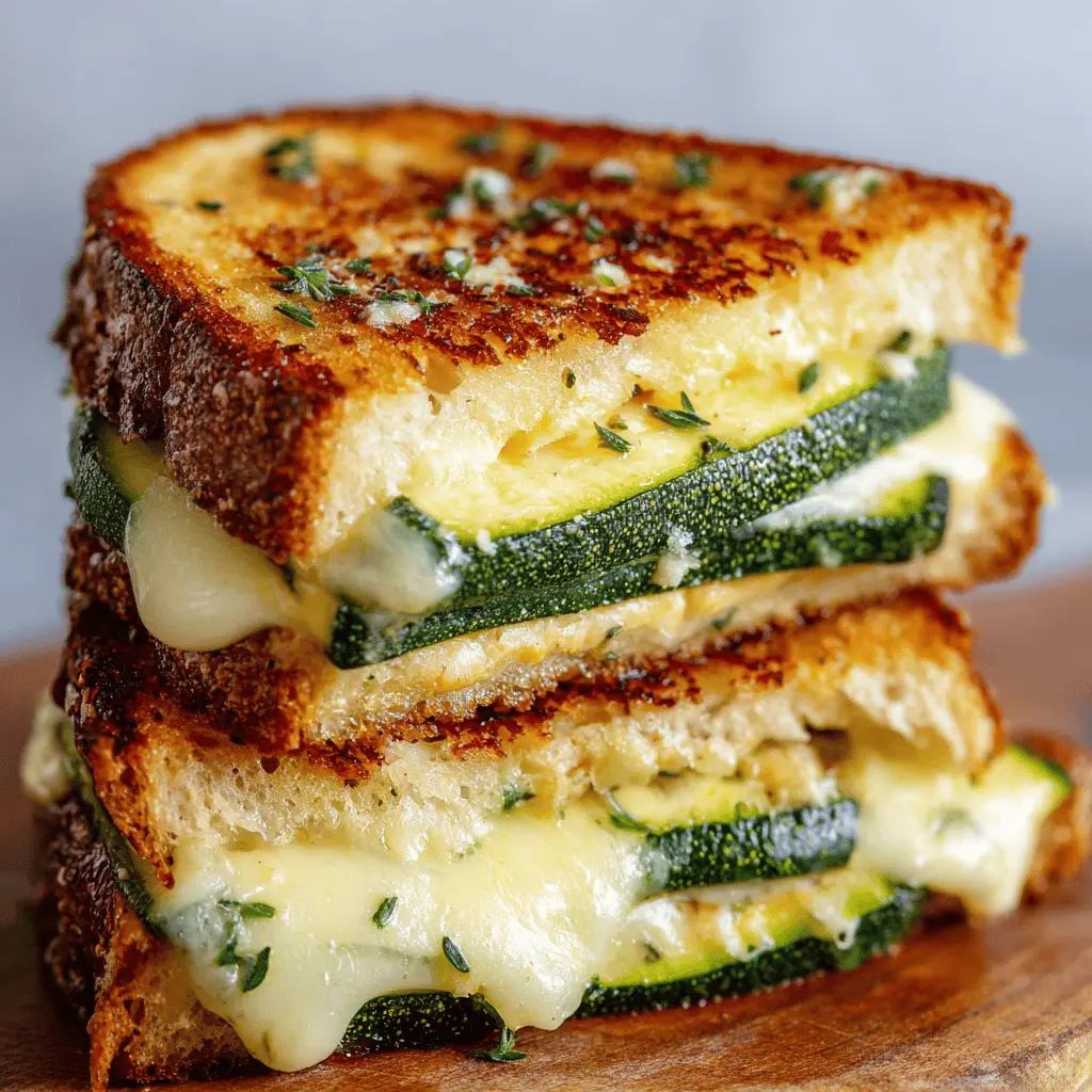 Garlic Butter Zucchini Grilled Cheese