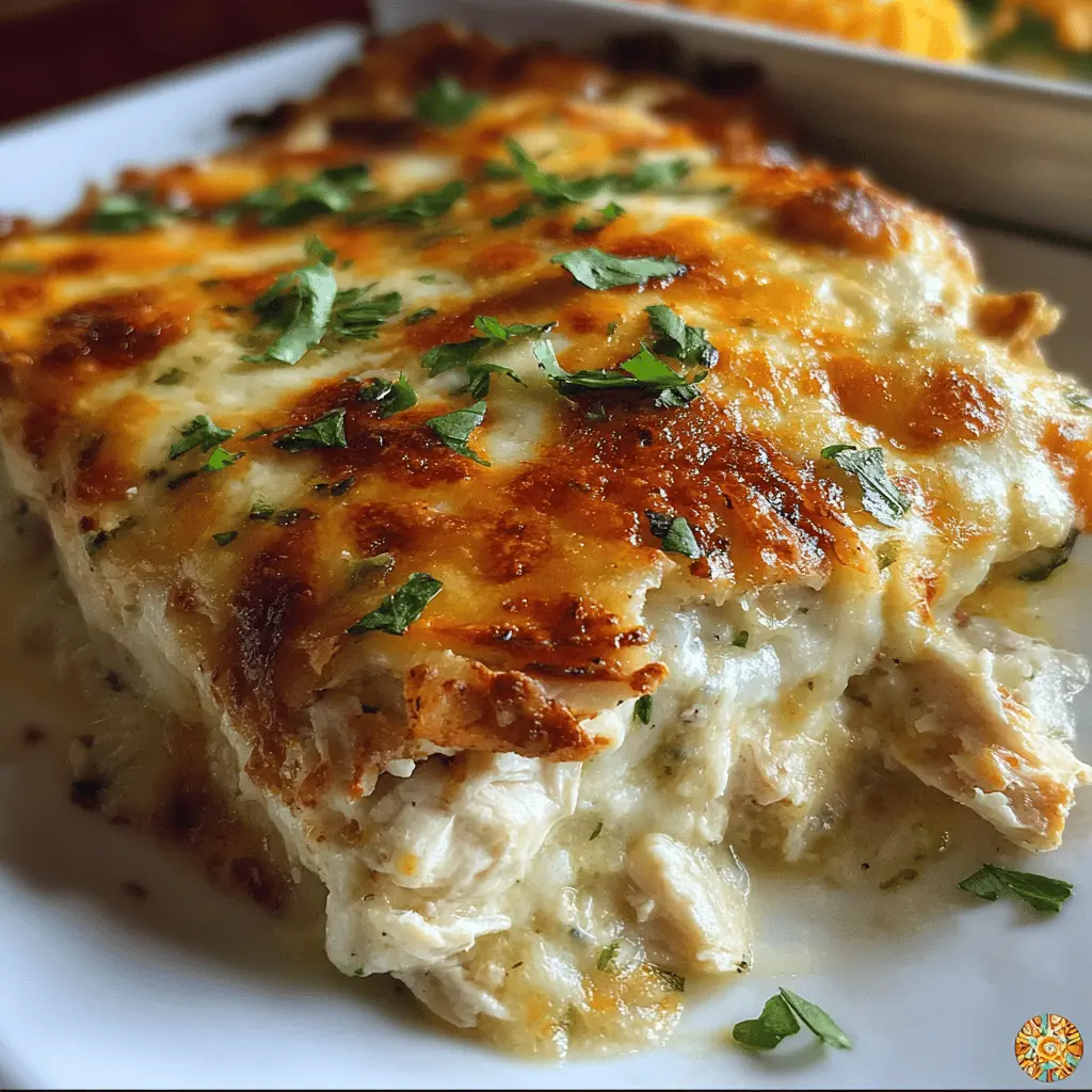 White Chicken Enchilada Casserole
