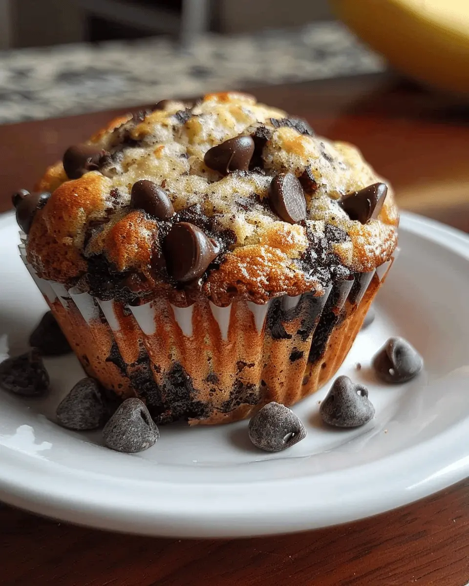 Chocolate Chip Banana Muffins
