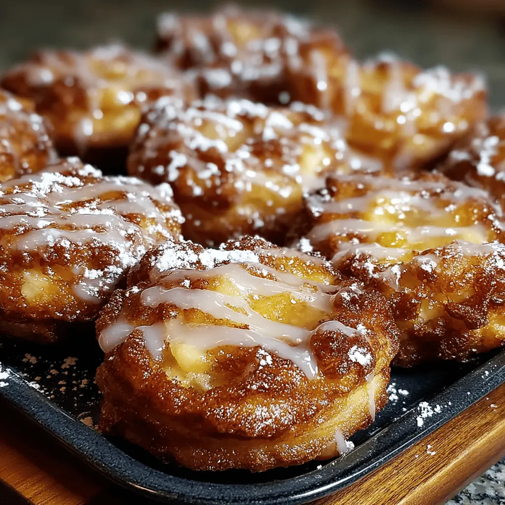 Warm Baked Apple Fritters