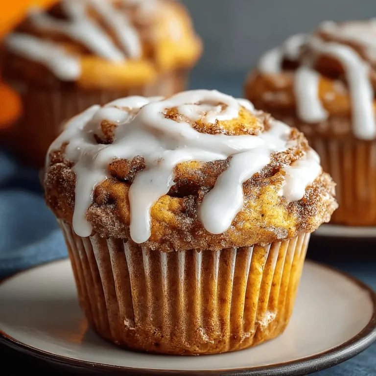 Pumpkin Cinnamon Roll Muffins