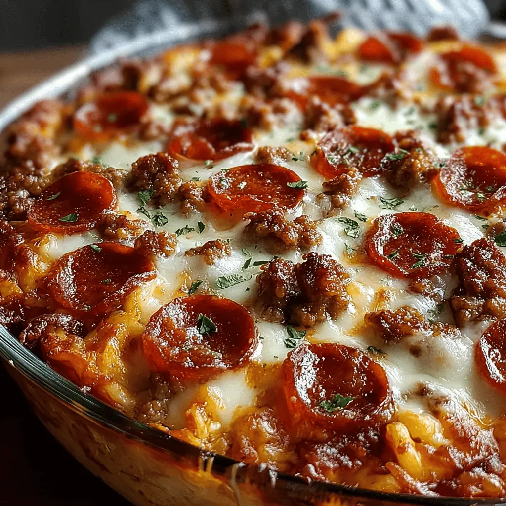 Meat Lovers Pizza Casserole