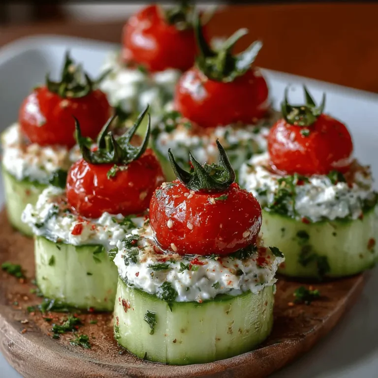 Cucumber Bites with Herbed Cream Cheese and Cherry Tomato