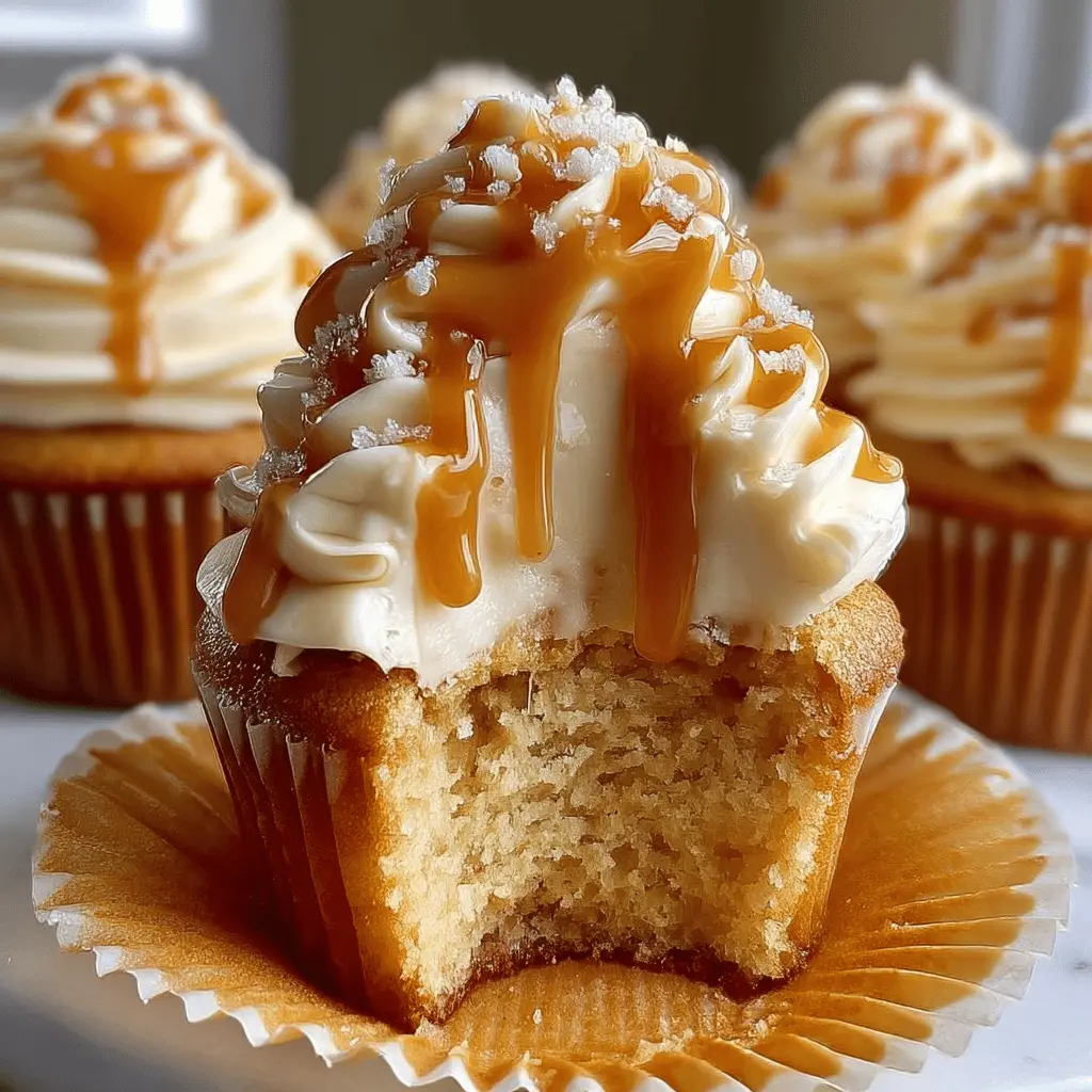 Salted Caramel Cream Cheese Cupcakes