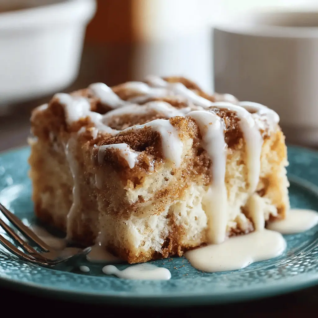 Cinnamon Roll Poke Cake