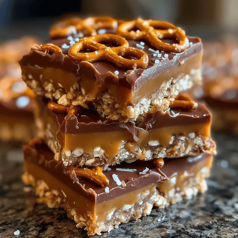 No-Bake Caramel Pretzel Crack Bars