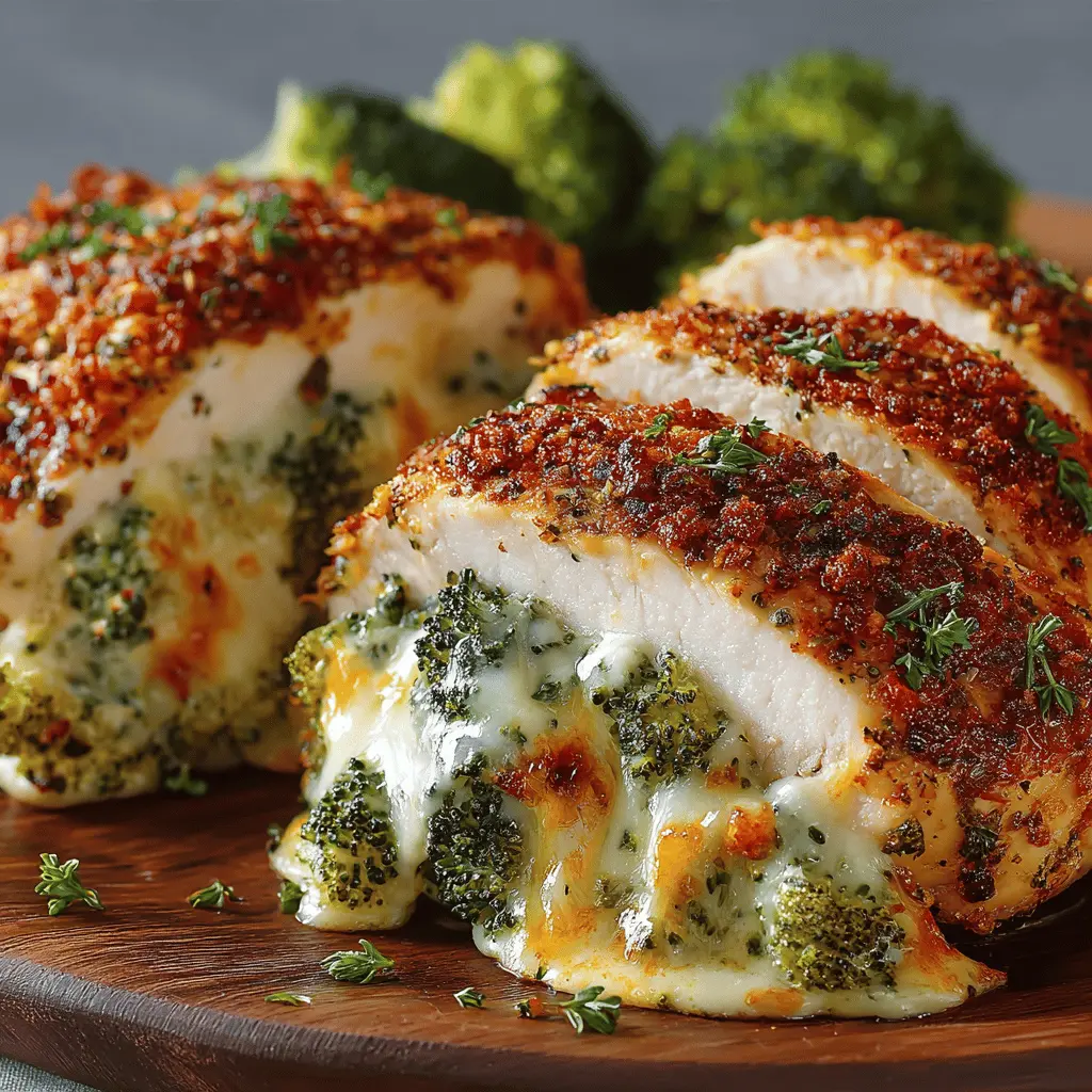 Broccoli and Cheese Stuffed Chicken