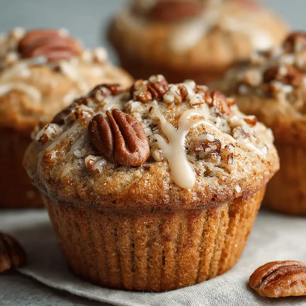 Healthy Pecan Greek Yogurt Banana Bread Muffins