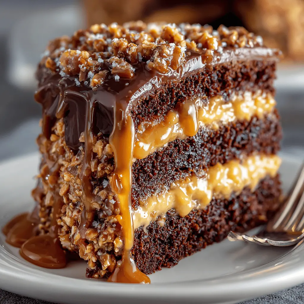 Chocolate Caramel Toffee Crunch Cake