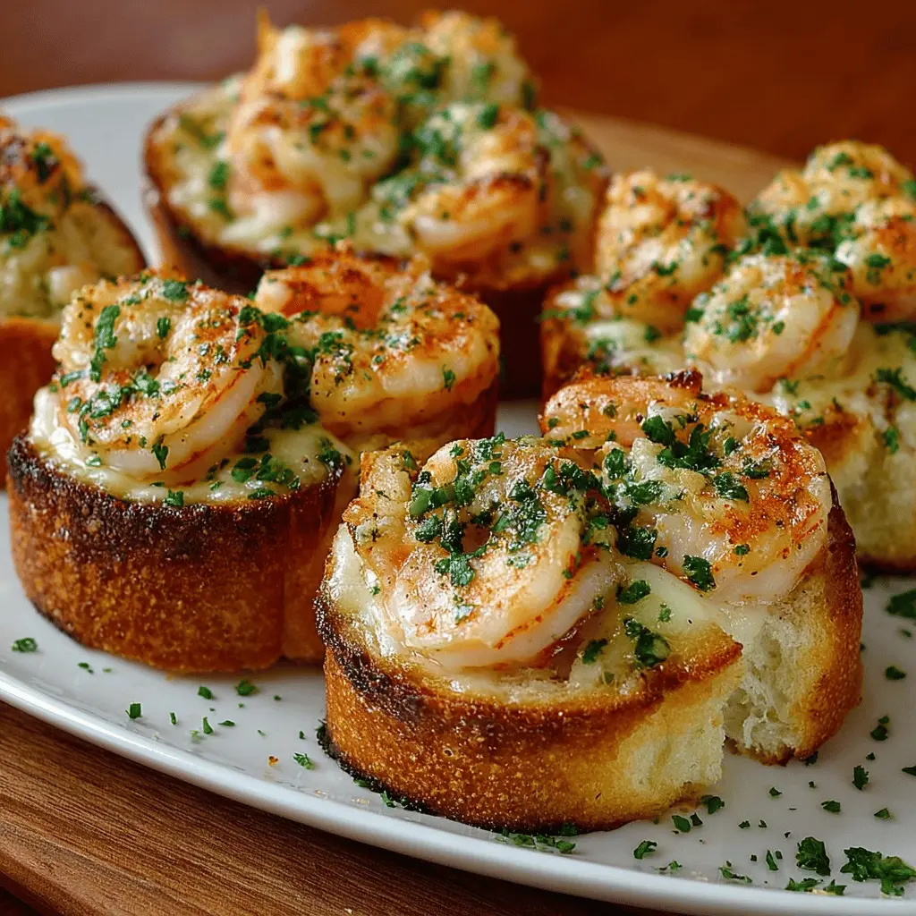 Crabby Shrimp Stuffed Garlic Bread Bombs