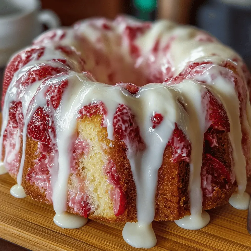 Strawberry Cream Cheese Pound Cake