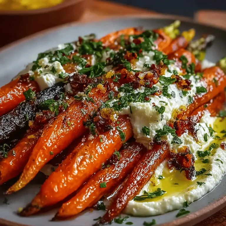 Roasted Carrots with Whipped Ricotta and Hot Honey