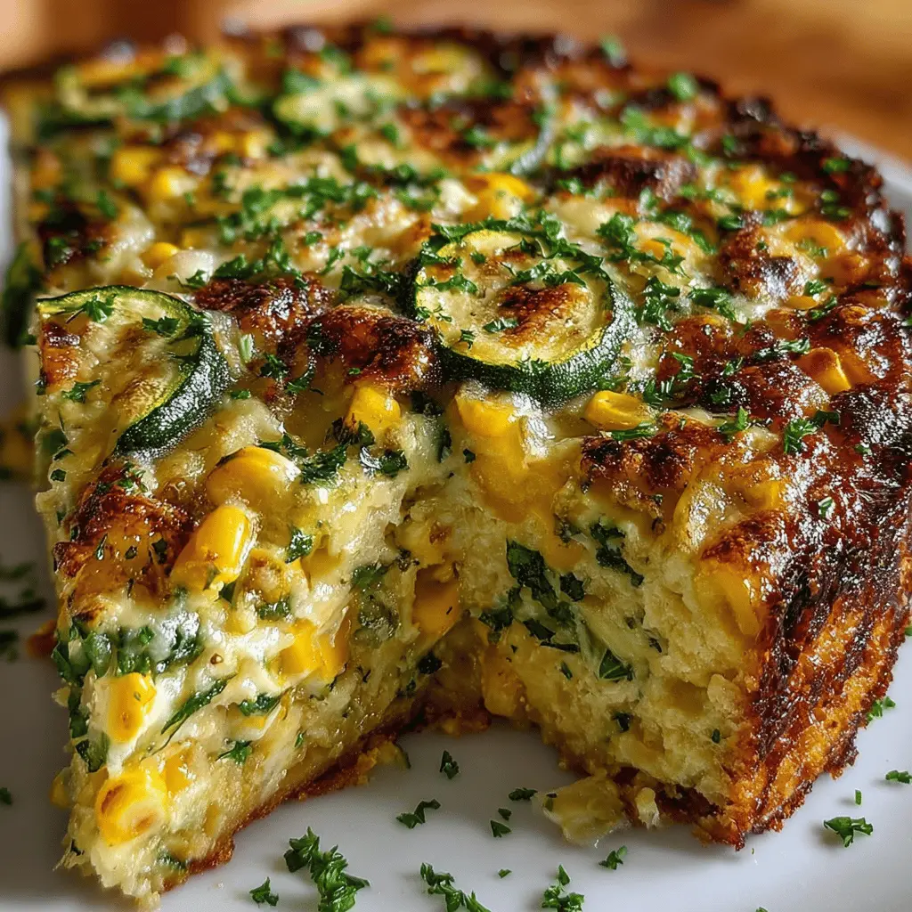 Sweet Corn Zucchini Pie