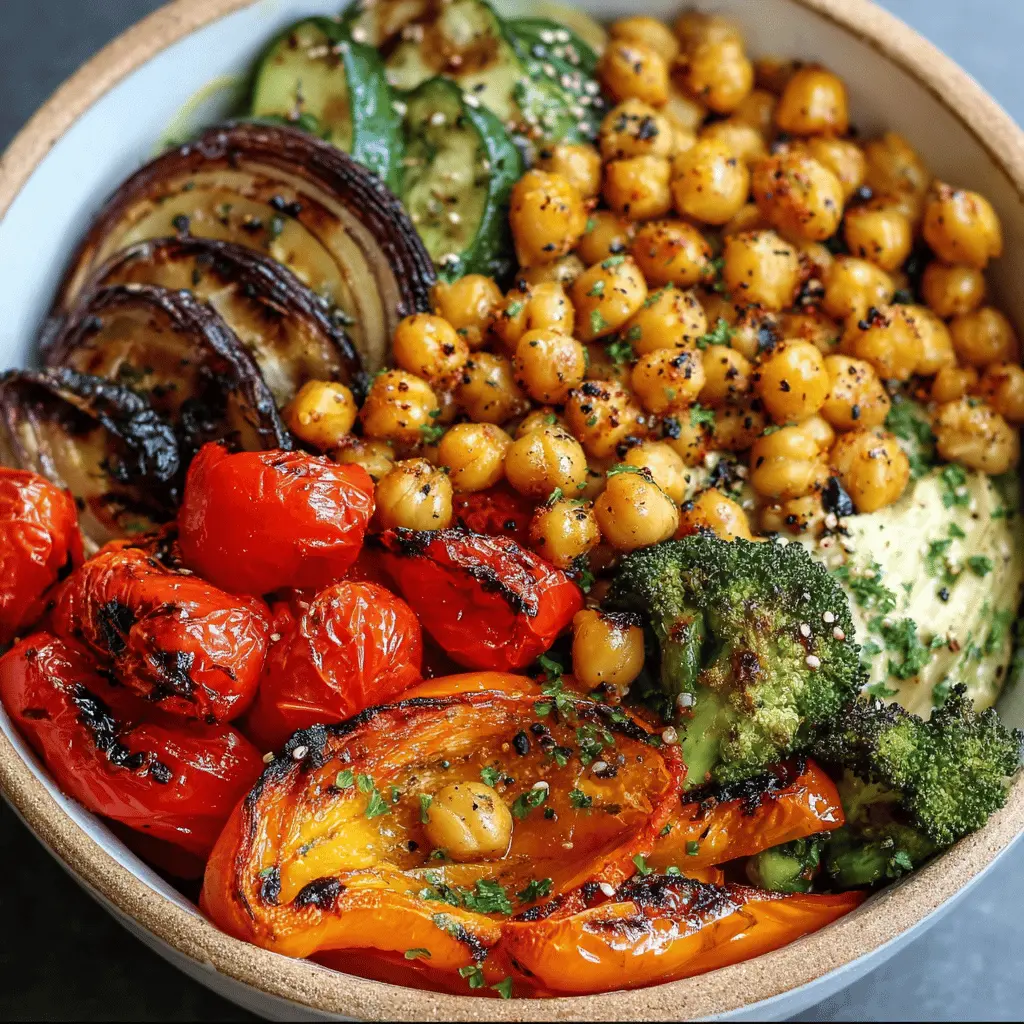Roasted Veggie & Chickpea Bowls