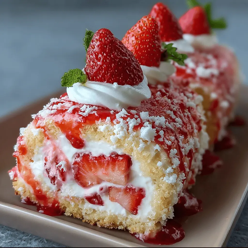 Strawberry Shortcake Cheesecake Rolls