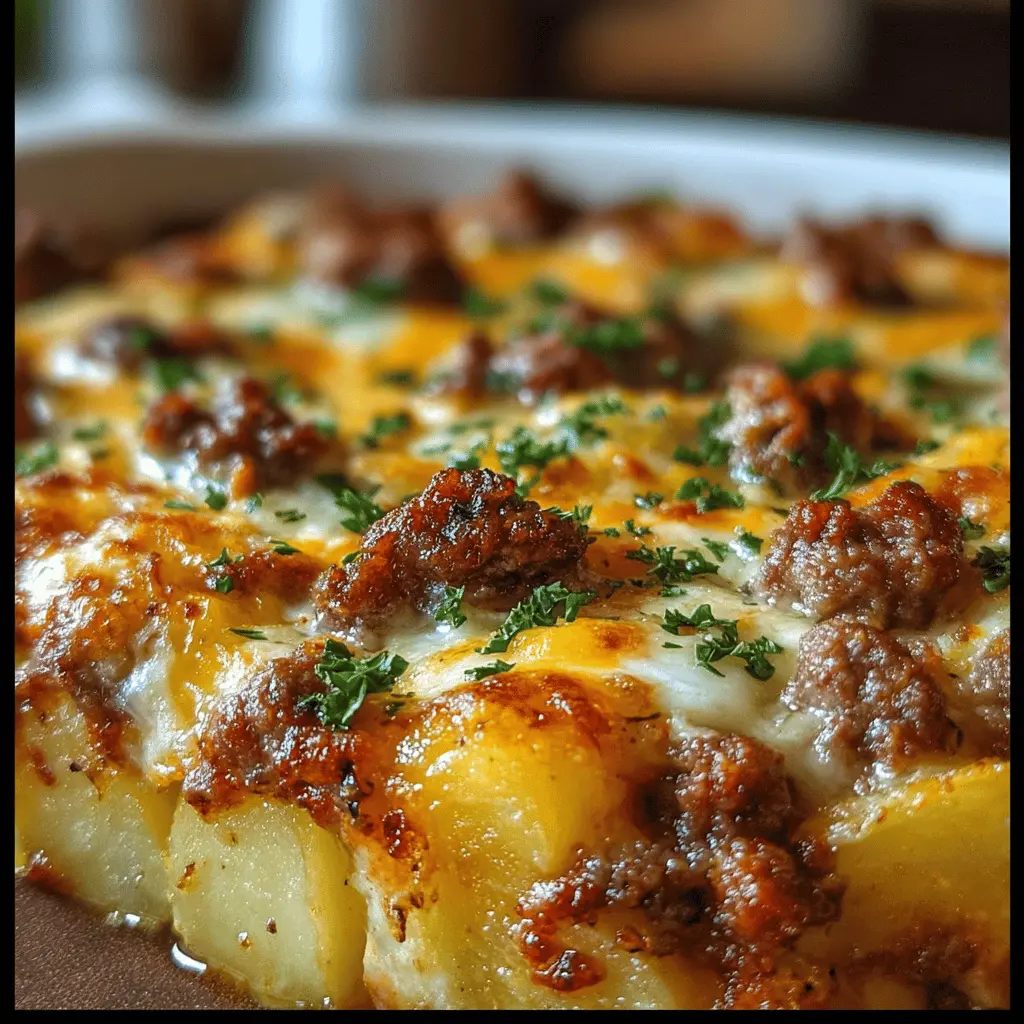 Cheesy Beef Potato Casserole
