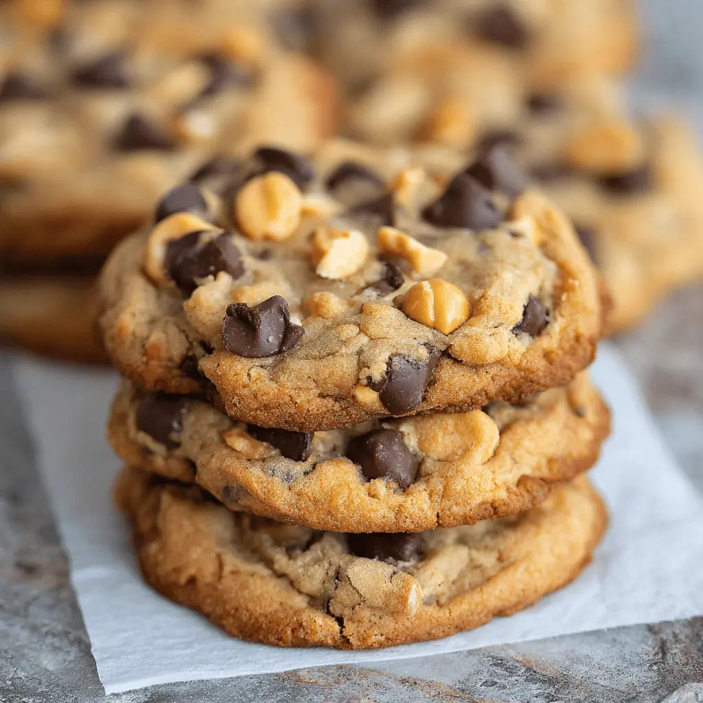 Peanut Butter Banana Chocolate Chip Cookies