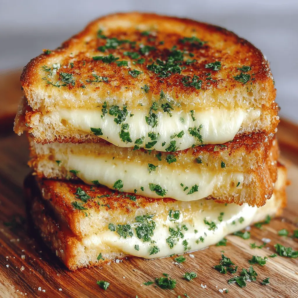 Garlic Bread Grilled Cheese