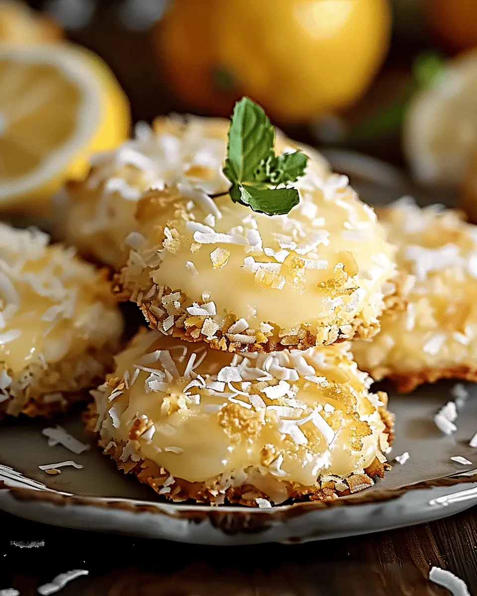 Lemon Coconut Cheesecake Cookies