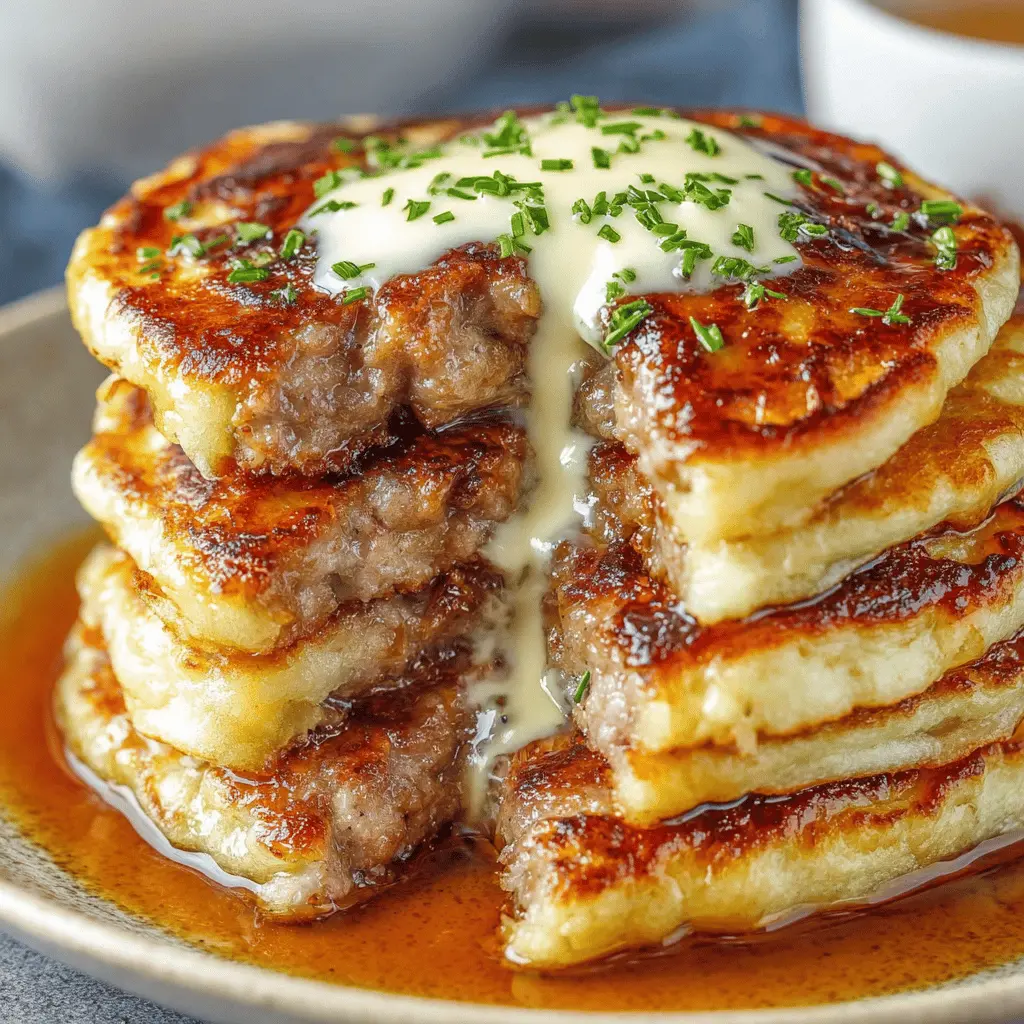 Sausage Dipped Pancakes