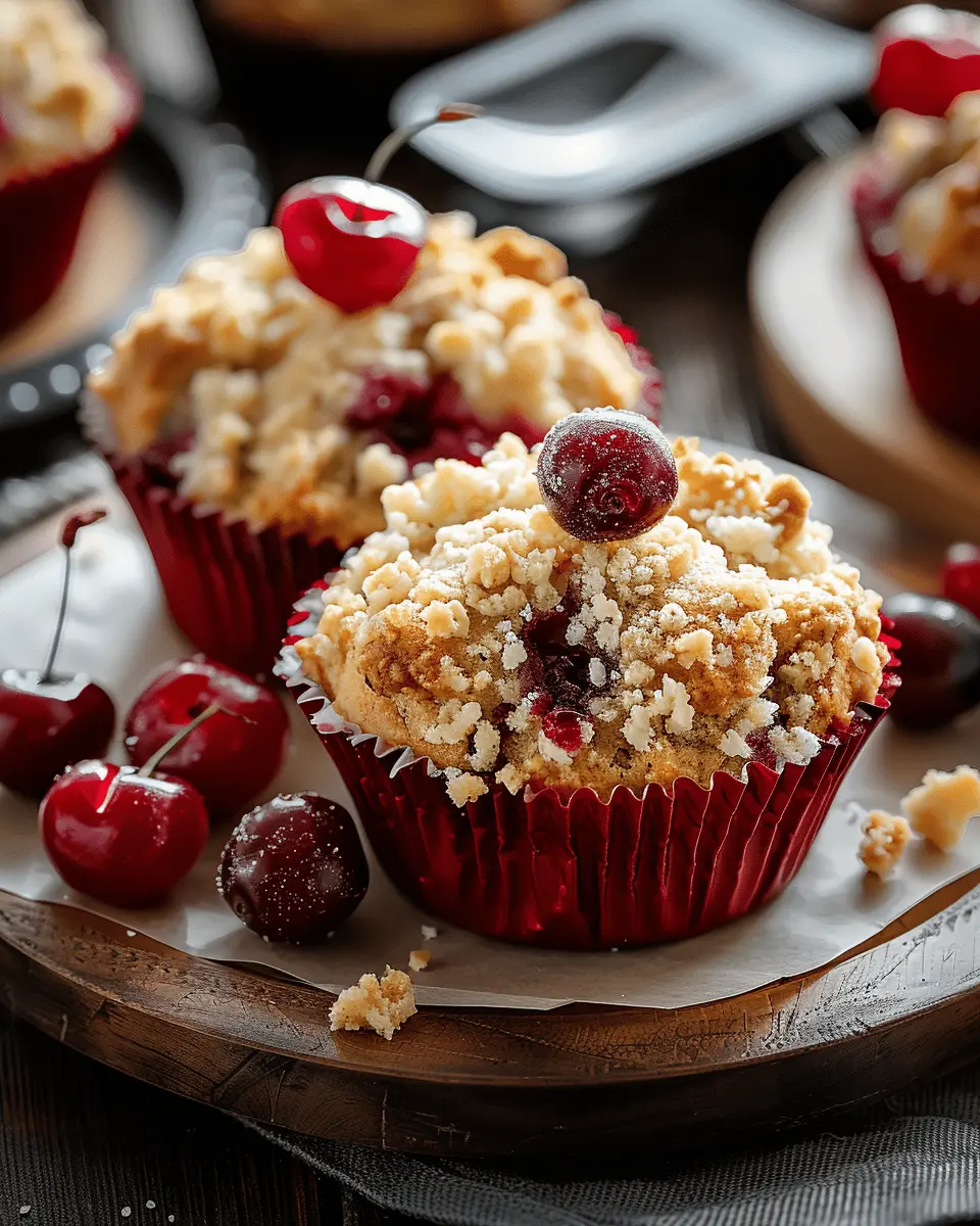Cherry Cobbler Muffins