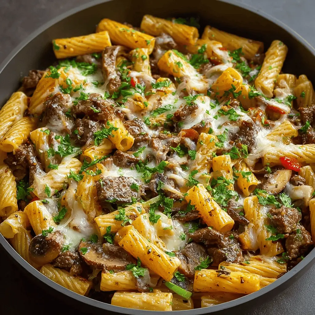 Philly Cheesesteak Pasta Recipe