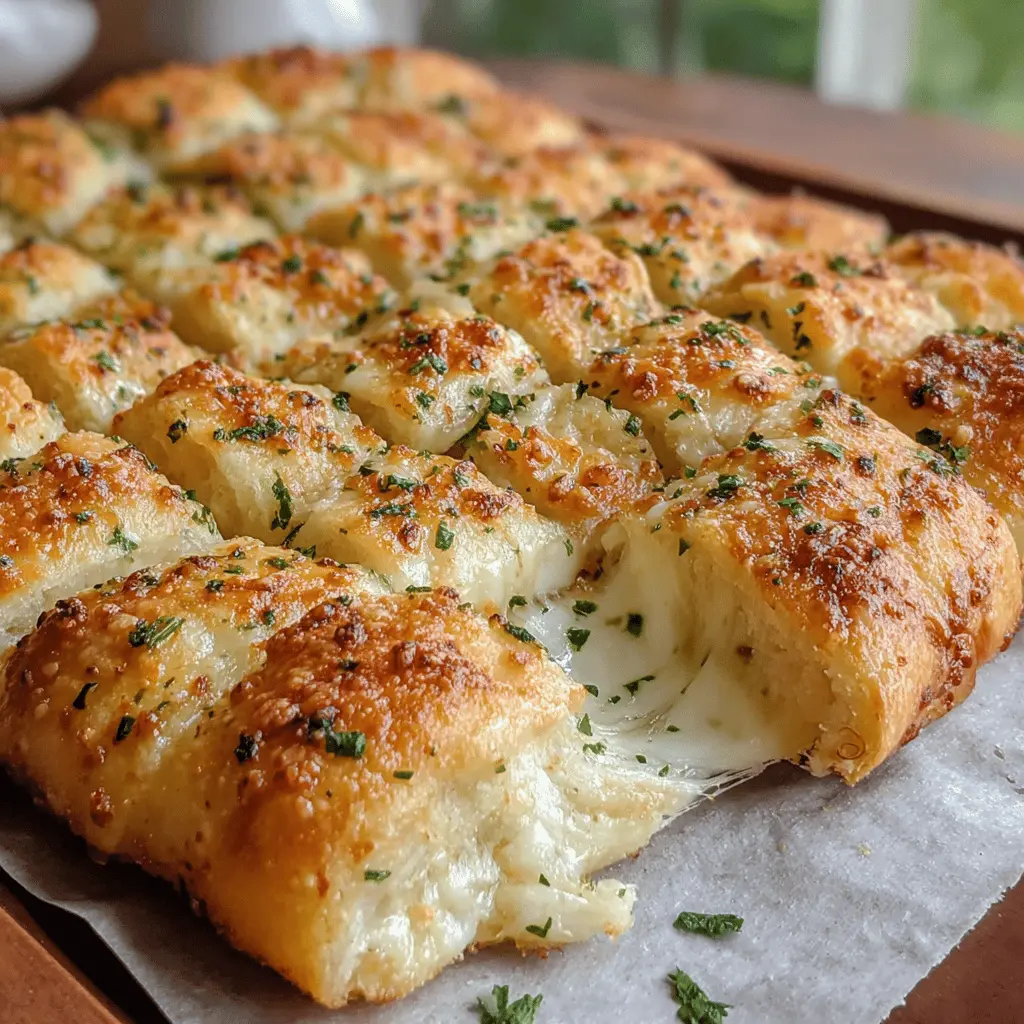 Cottage Cheese Garlic Breadsticks