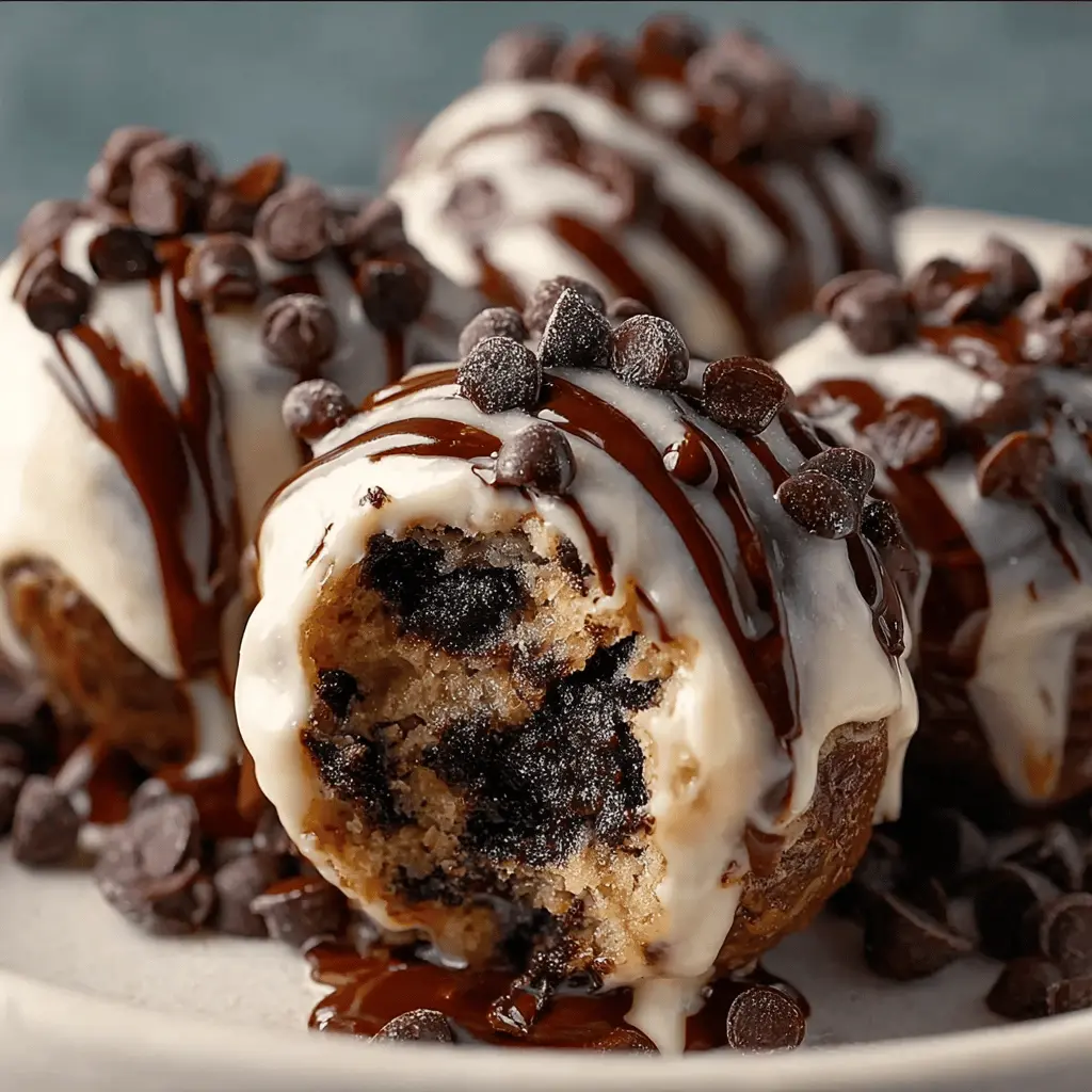 Chocolate Chip Cookie Dough Brownie Bombs