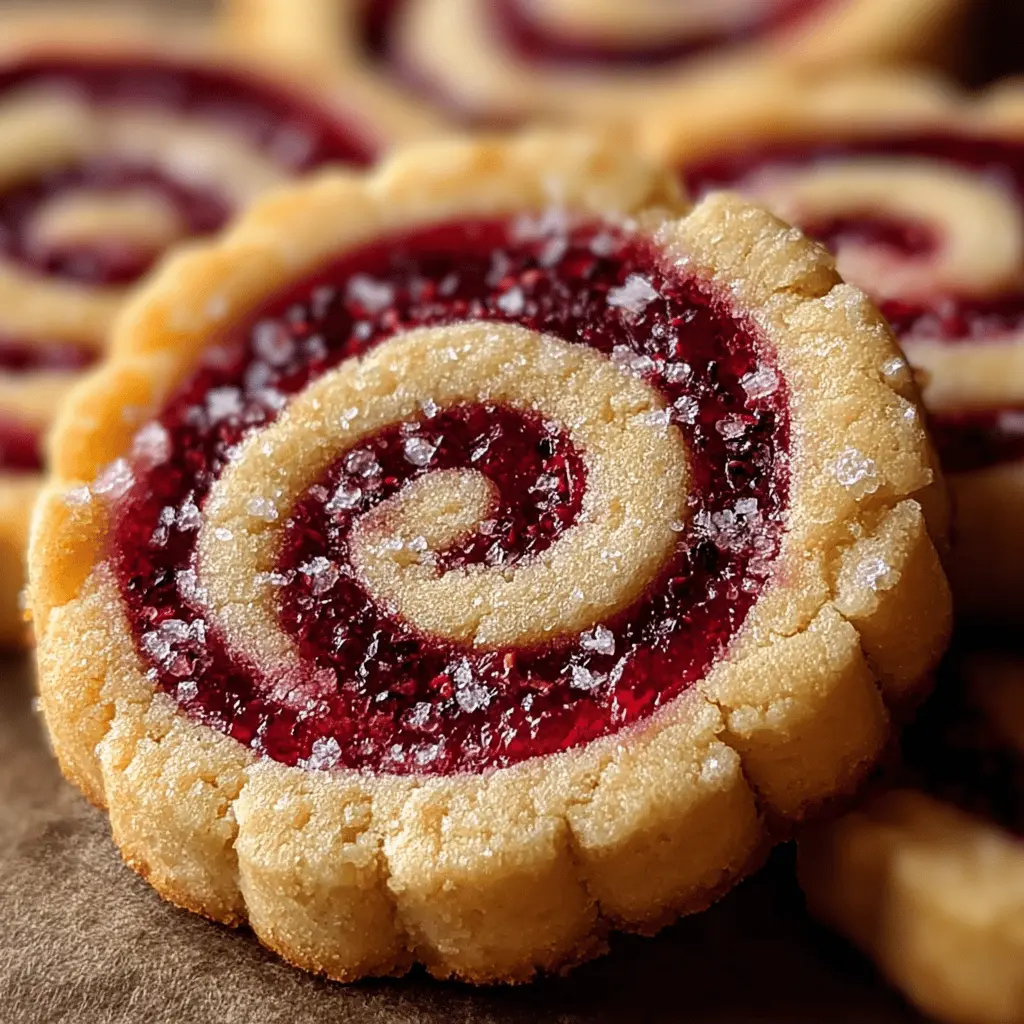 Raspberry Swirl Shortbread Cookies
