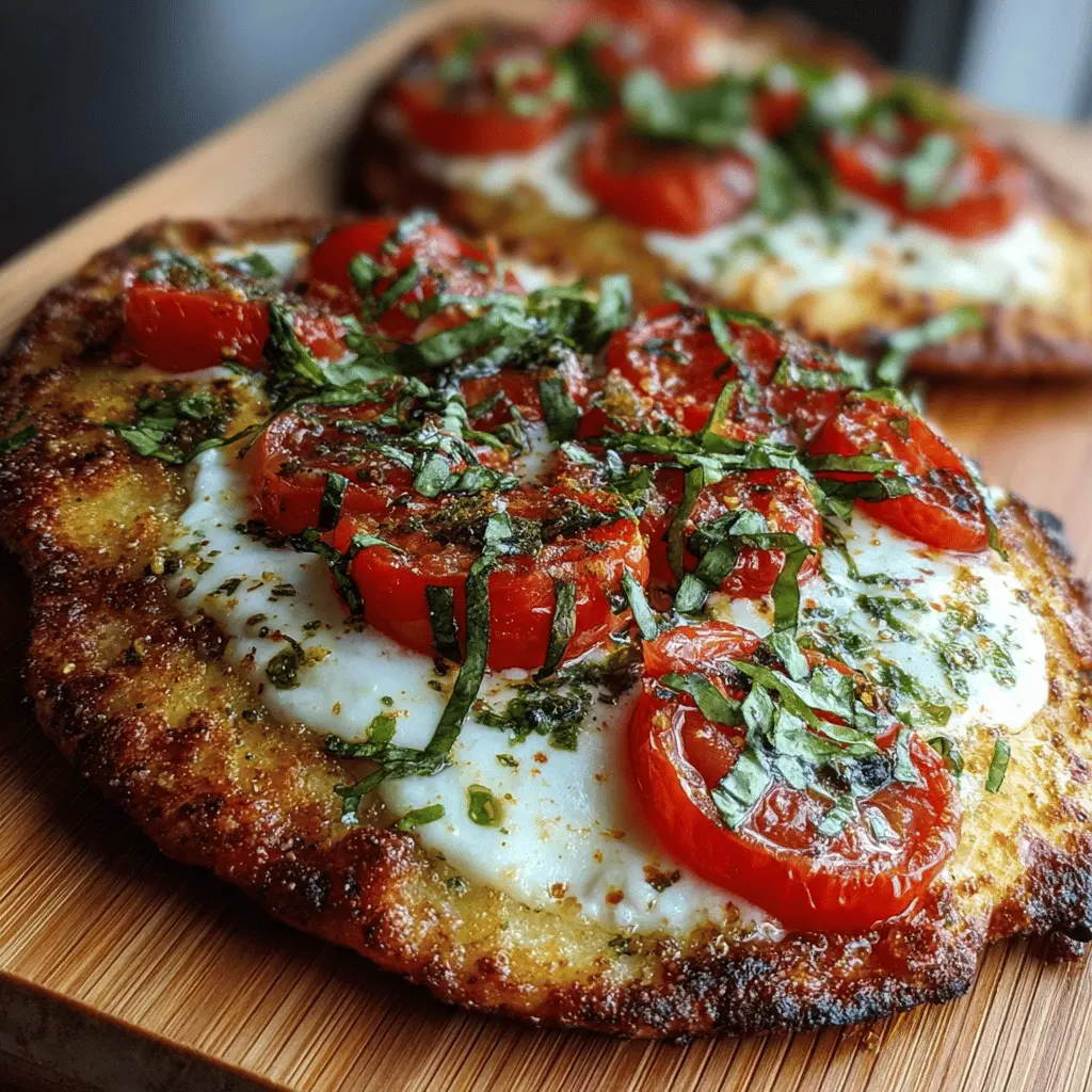 Tomato-Basil Naan Pizza with Fresh Mozzarella
