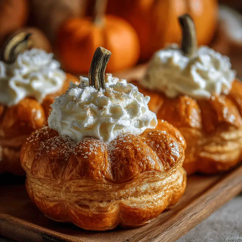 Crescent Pumpkins with Cream Cheese and Pumpkin Pie Filling
