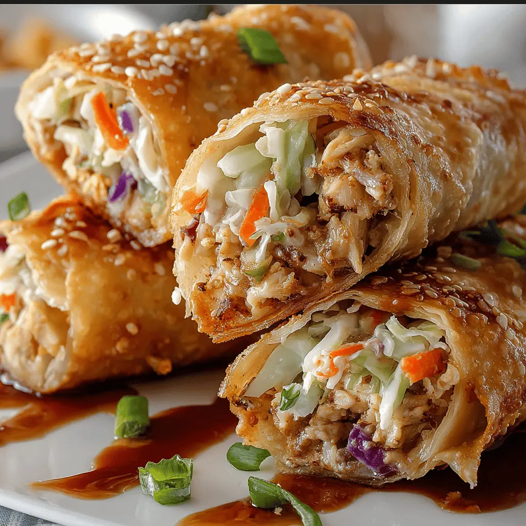 Chicken Coleslaw Egg Rolls Recipe
