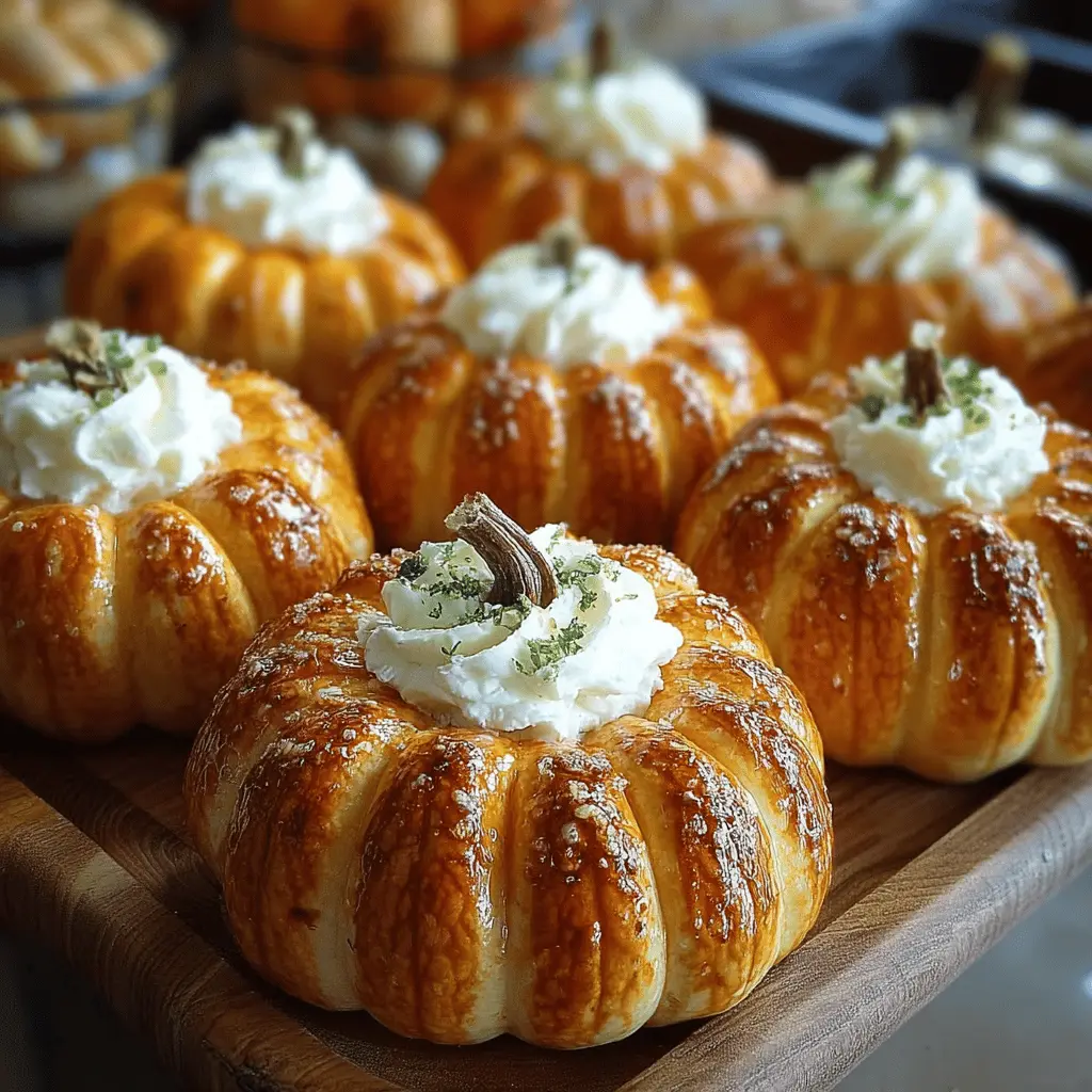 crescent pumpkins with cream cheese