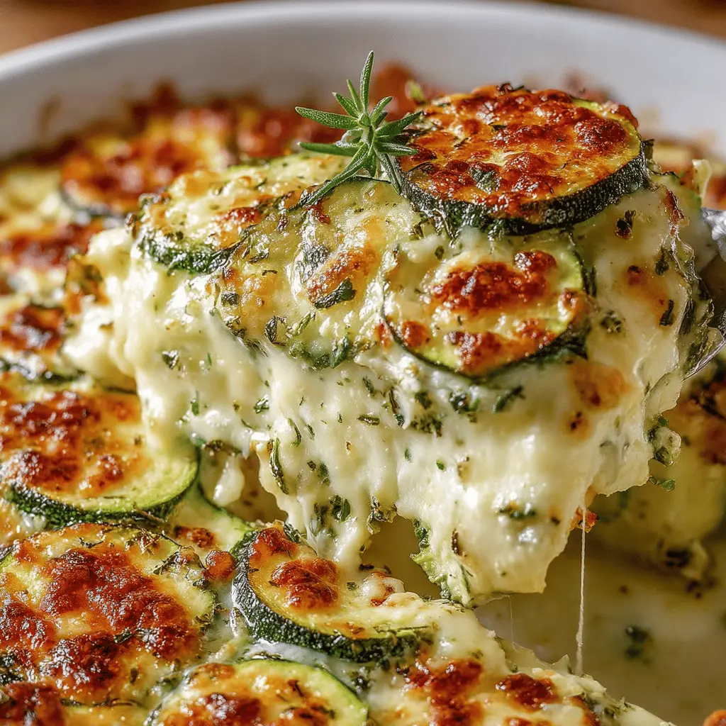 Irresistible Baked Zucchini Cheese