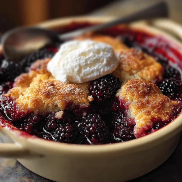 Warm & Sweet Blackberry Cobbler