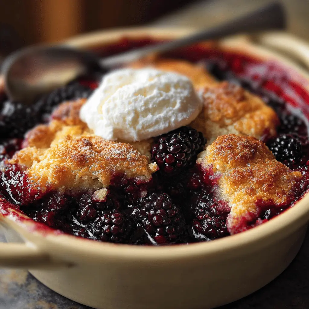 Warm & Sweet Blackberry Cobbler