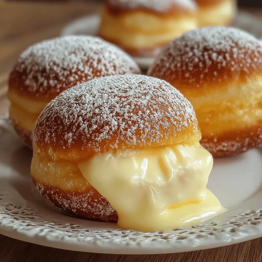 Italian Custard Bomboloni