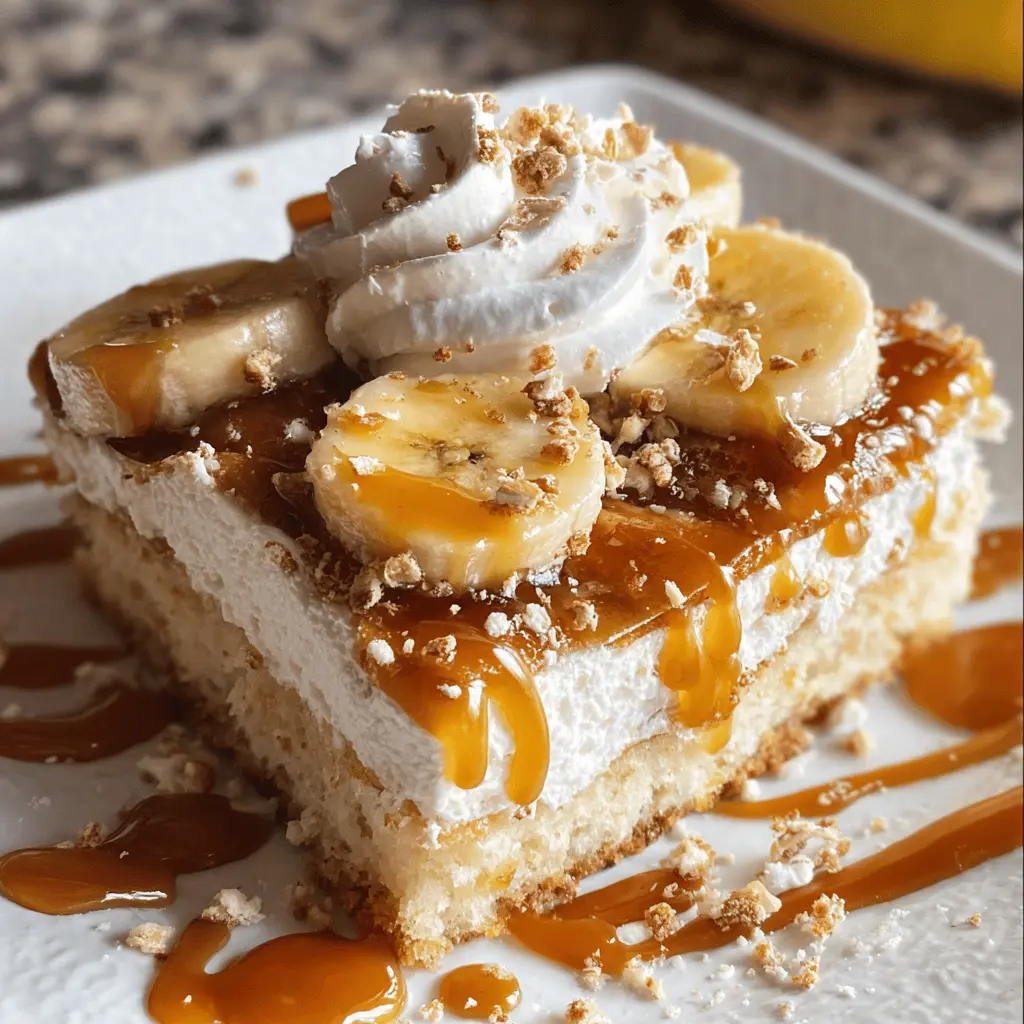 Delicious Bananas Foster Poke Cake