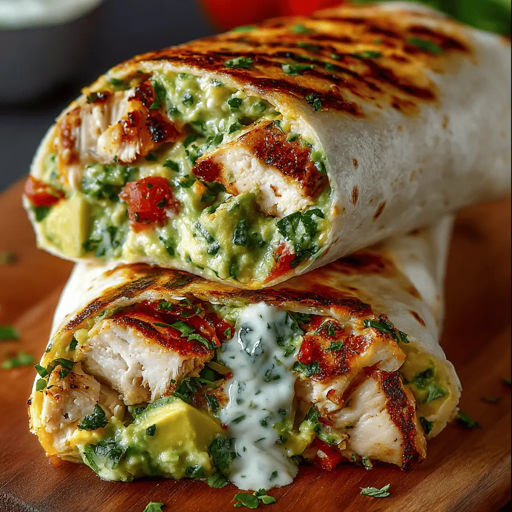 Chicken Avocado Ranch Burritos