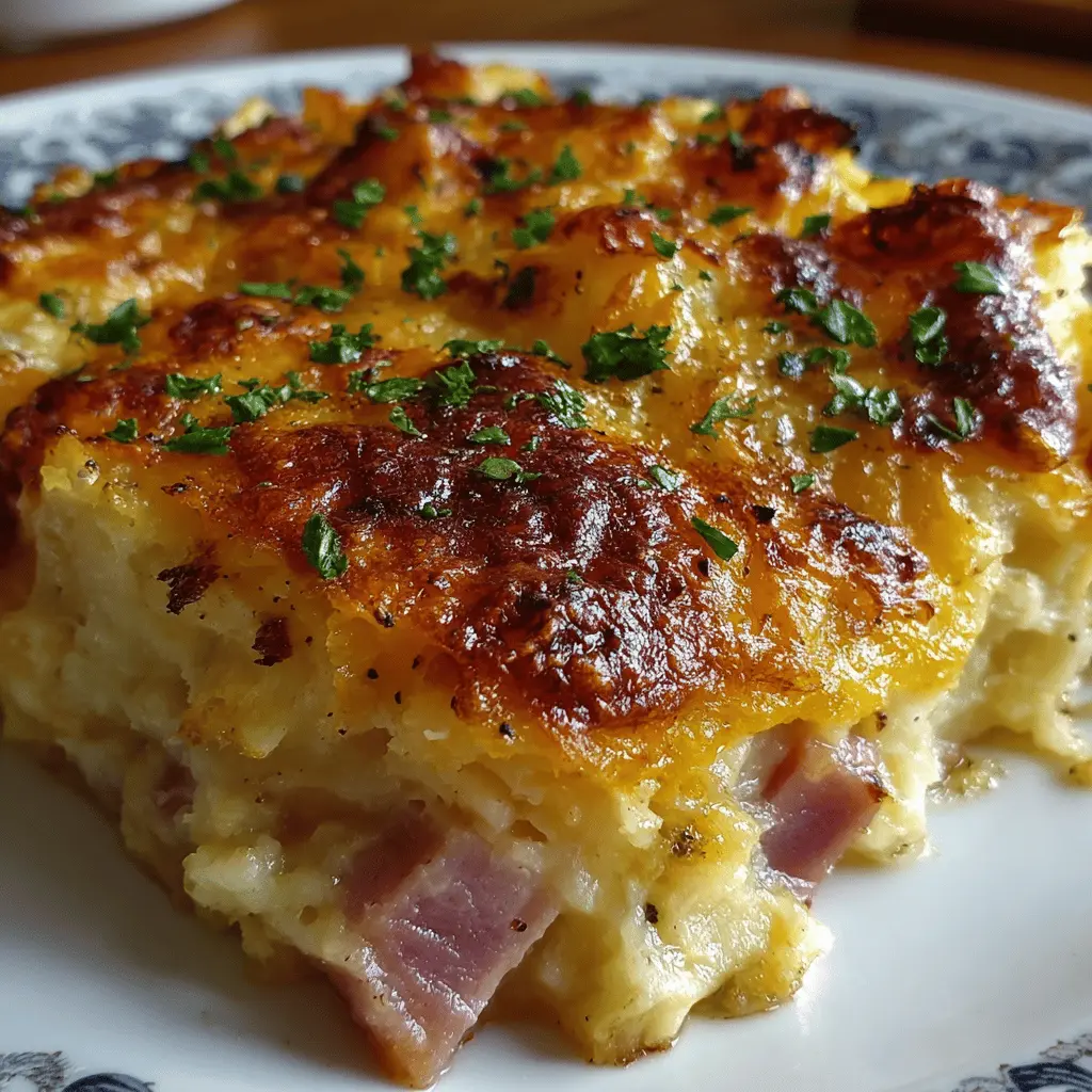 Cheesy Ham and Potato Casserole