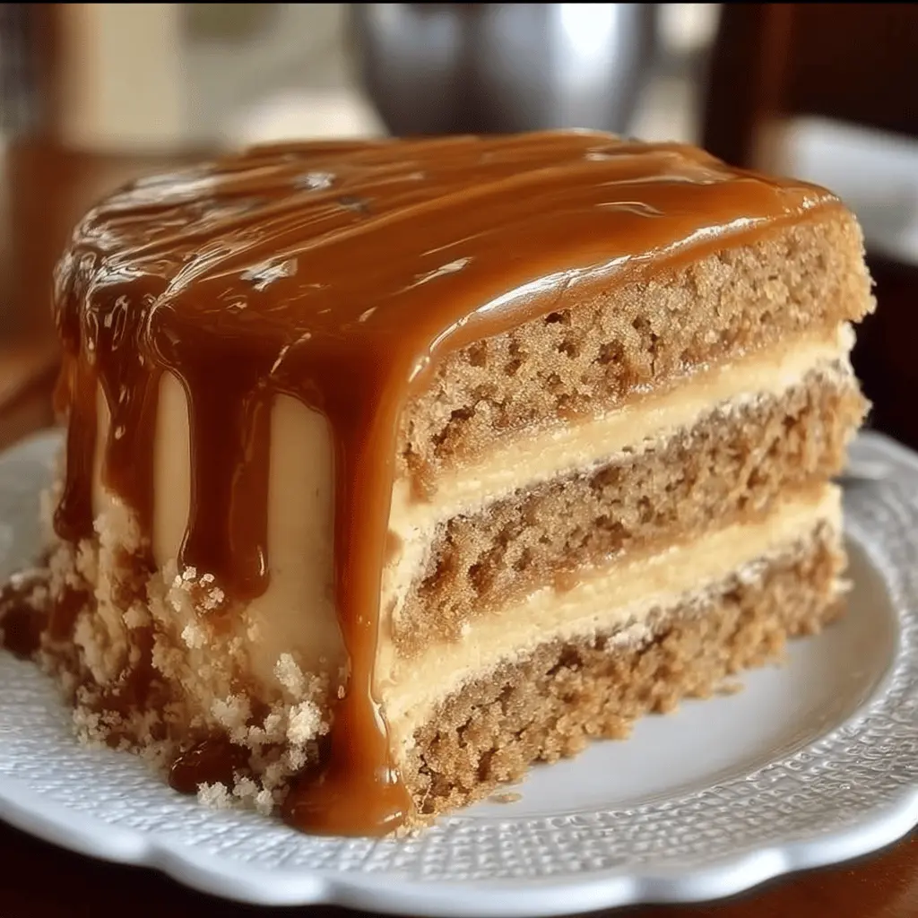 Butterscotch Cake with Caramel Icing