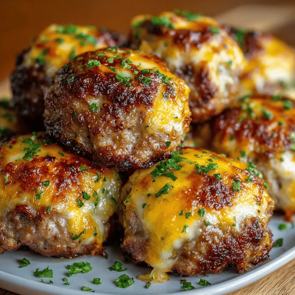 Garlic Cheeseburger Bites