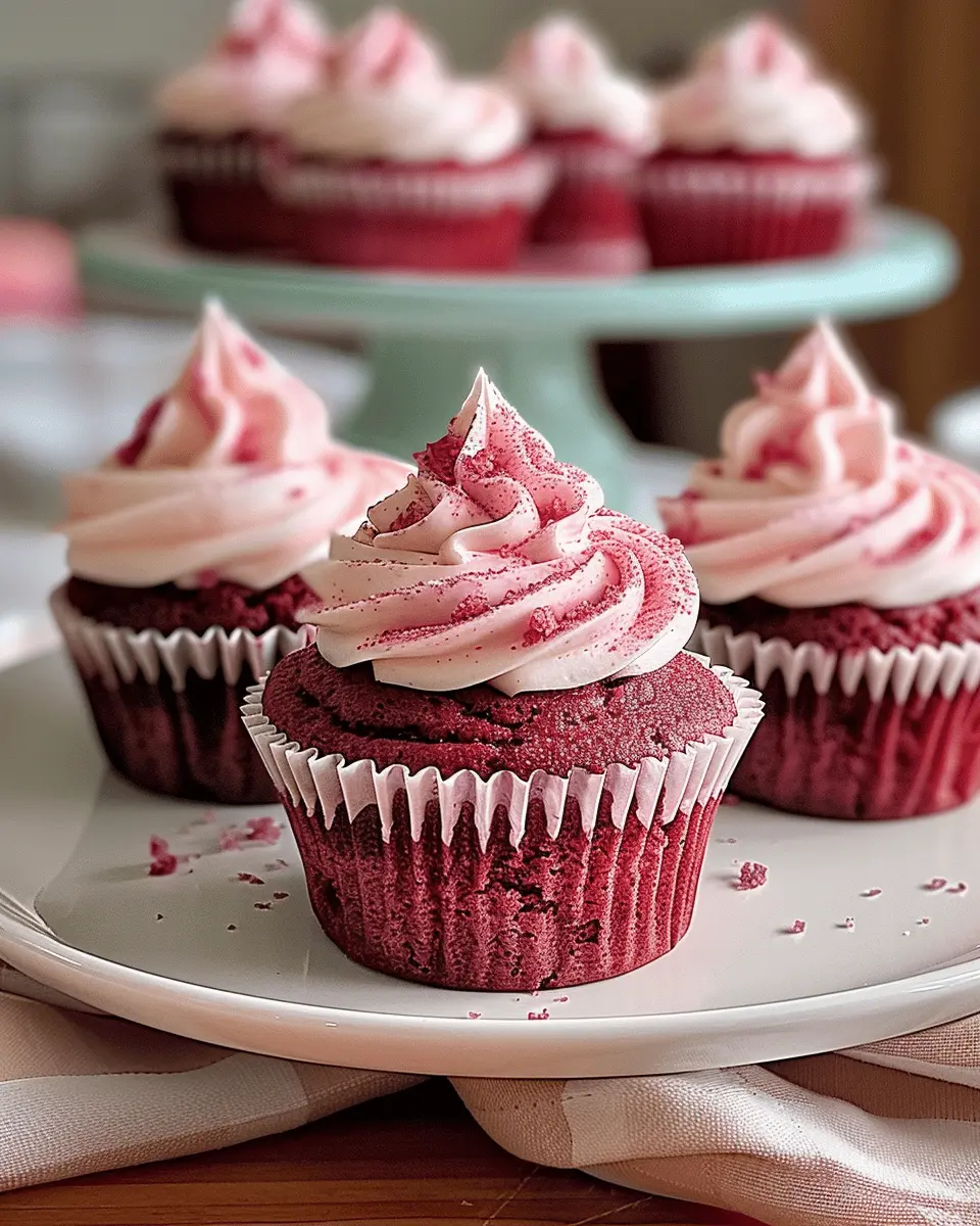 Pink Velvet Cupcakes