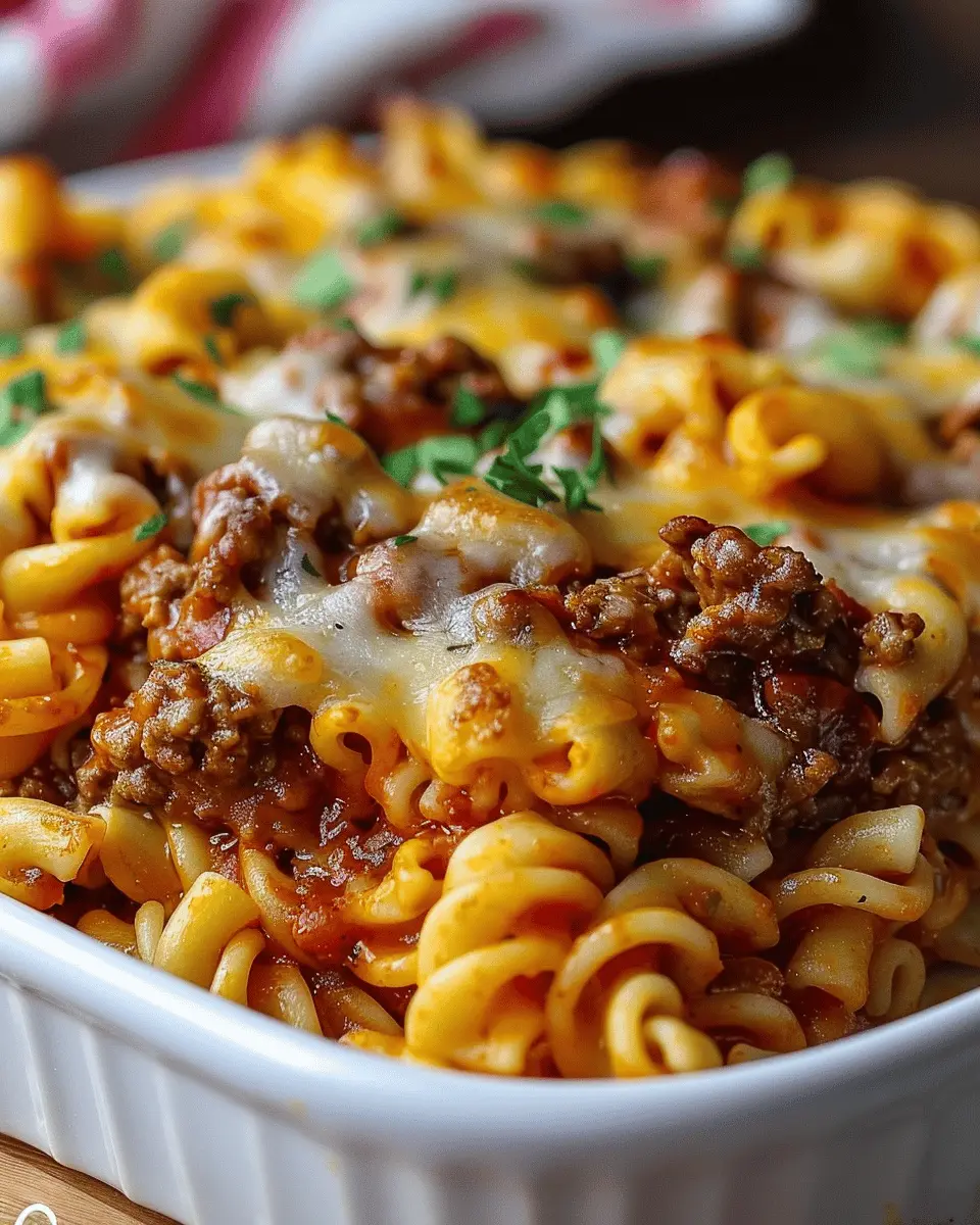 Amish Sloppy Joe Pasta Bake