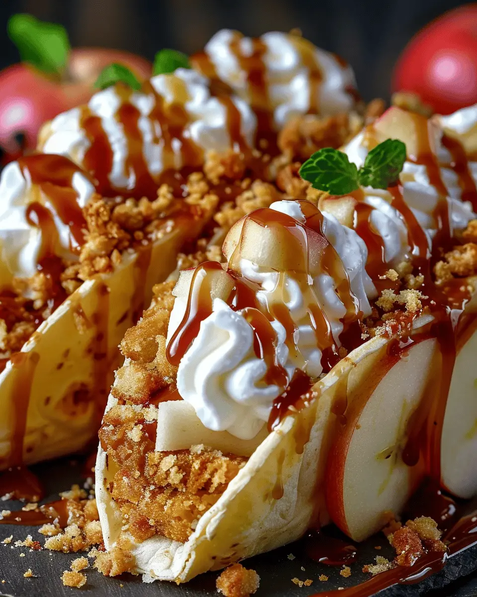Apple Cheesecake Tacos