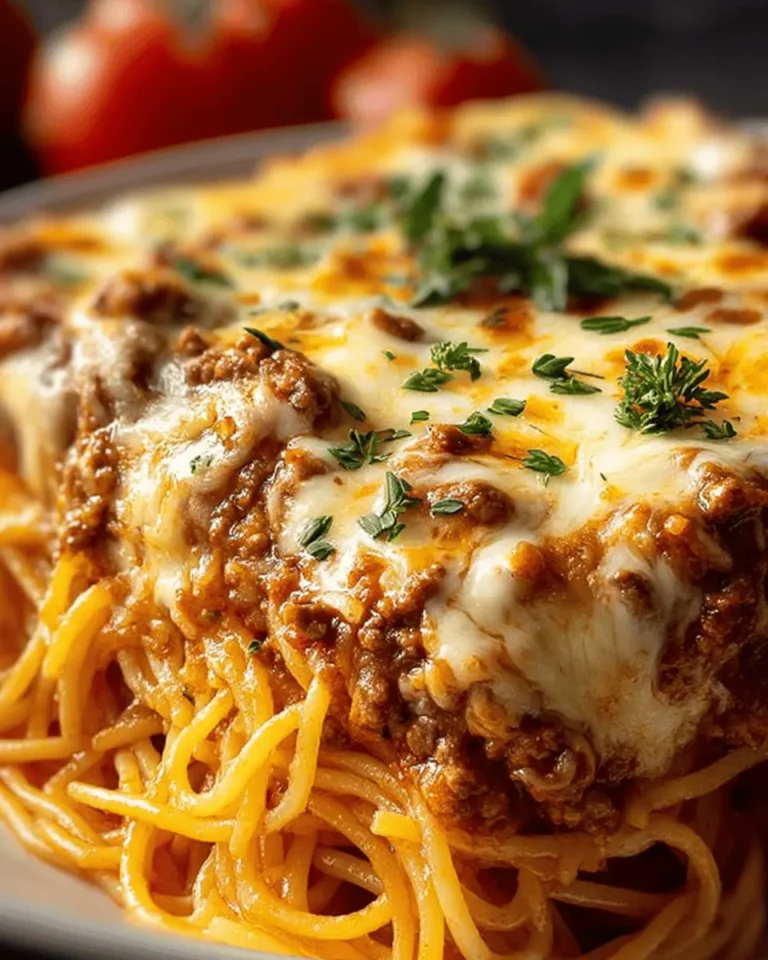 Baked Spaghetti with Ground Beef