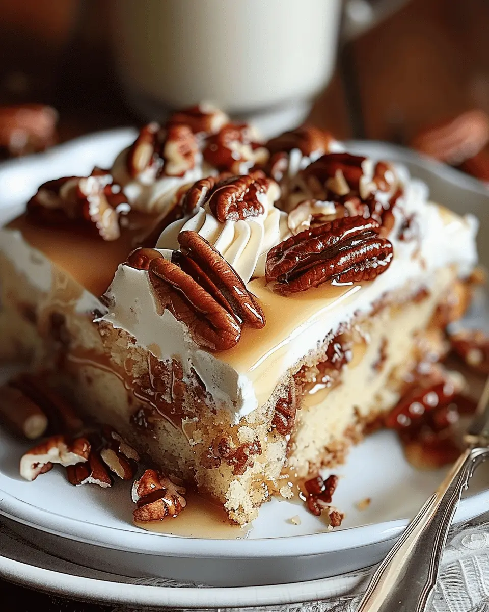Butter Pecan Praline Poke Cake