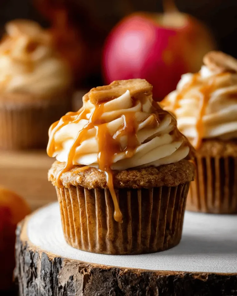 Caramel Apple Cupcakes .