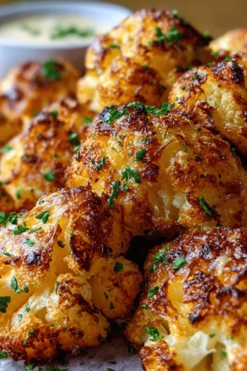Cheesy Cauliflower Bites